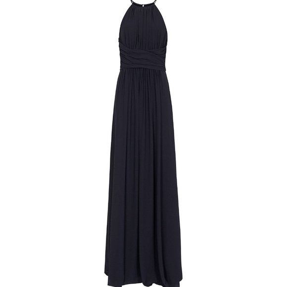 Reiss Navy High Neck Gown - Picture 3 of 3